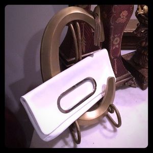 EUC White clutch by Mja